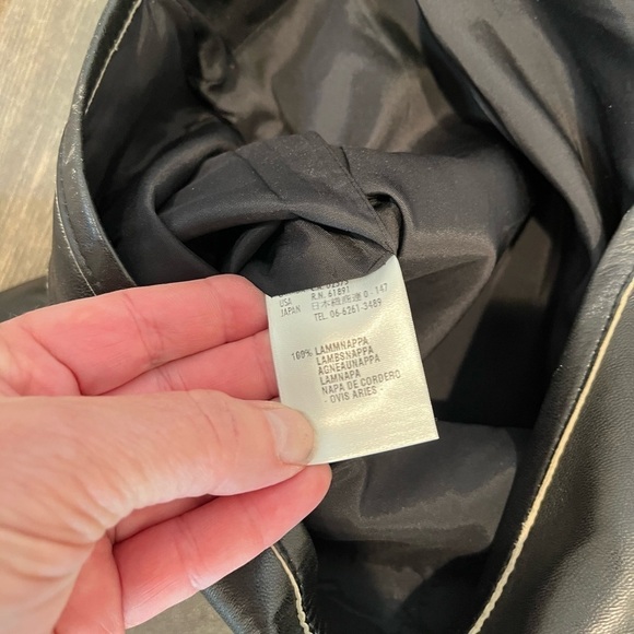 Escada Black Leather Lambskin Pants Size 40 (German) =US 8/10 Straight Leg - Picture 8 of 10